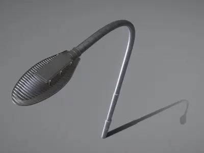 Sci-Fi Street Light 14 version 11 6m with pole 1 Low-poly 3D model