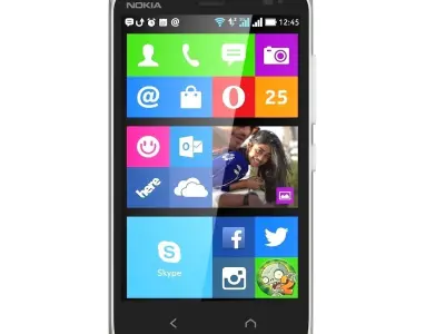 Nokia X2 Dual SIM White 3D model