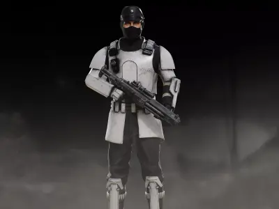 ISB Tactical Trooper Low-poly 3D model