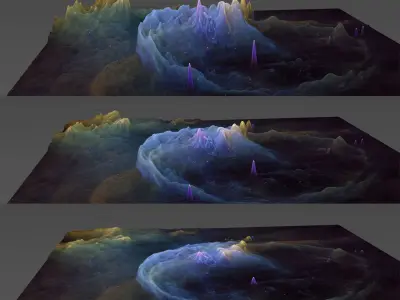 Low Resolution buble nebula deep sky object 3d software analysis Free 3D print model