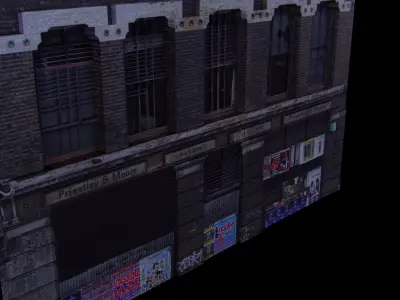 Derelict wall-1 3D model