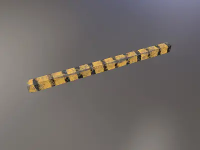 Street concrete barricade Low-poly 3D model