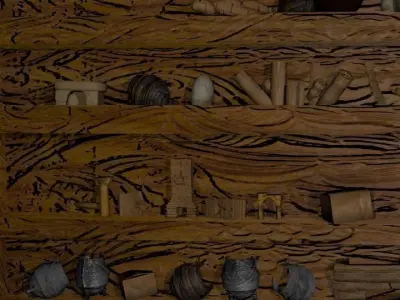 Indiana Jones Barnett College secret collection Low-poly 3D model