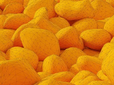 Pebble color canyon river 3D model