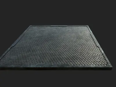 Sci-fi Floor Element Low-poly 3D model