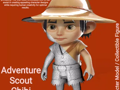 Adventure Scout Chibi Character Free 3D print model