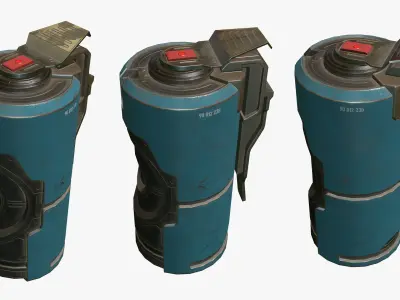 Sci Fi Grenade Low-poly 3D model buy
