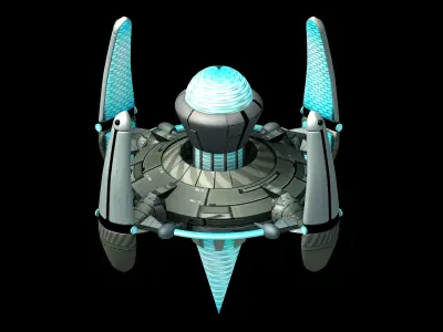 Space-air supply station 02 3D model