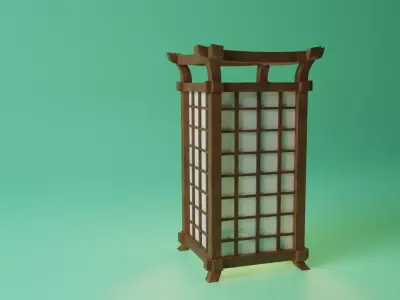 lapm in Japan style Free low-poly 3D model
