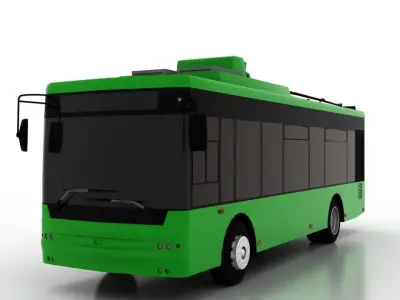 Trolleybus Bogdan T50110 Low Low-poly 3D model