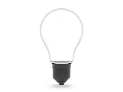 Simple Light Bulb Low-poly 3D model