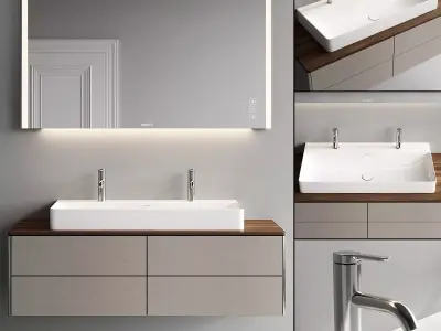 Duravit XSquare Vanity Unit Set 3 3D model