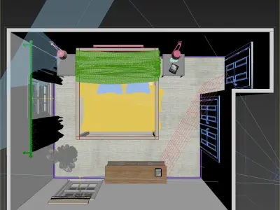 Bedroom Casablanca 3D model