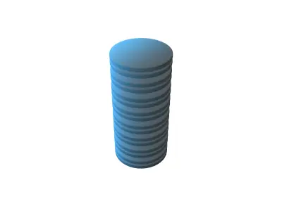 Nand Flash Memory QLC Structure v1 008 Low-poly 3D model