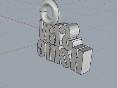 200502 Pendant StayHome 3D print model