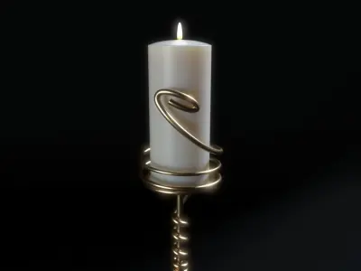 Candle Holder 3D model 10