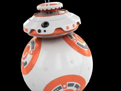 BallDroid orange and bb - robot 3D model