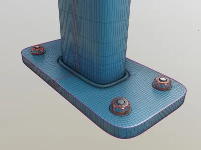 Apartment Block Mailbox 1 High-Poly 3D model