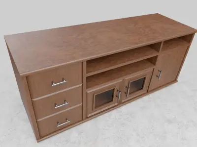 Wooden TV Cabinet  Free 3D model