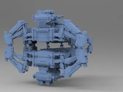 Advanced Ancient Civilization Ship architecture 5 3D model