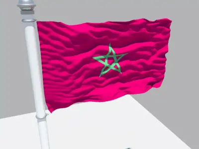 Morocco flag 3D model