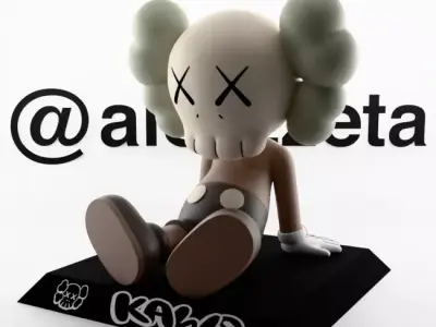 Kaws Holiday Taipei Chibi Textured 3D model