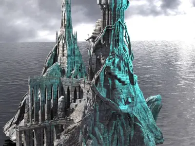 Anuket labyrinth Weaved Towers  3D model