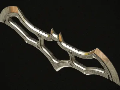 Batman Batarang PBR Low-poly 3D model