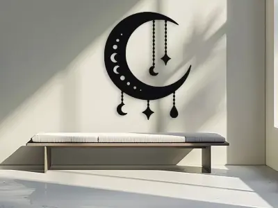 Cats on Window Sill Wall Decor 3D model