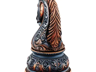 Horse chess Low-poly 3D model