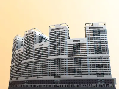 City House Building 25  Low-poly 3D model