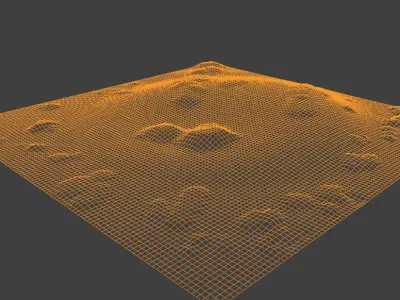 Mars Environement Low-poly 3D model
