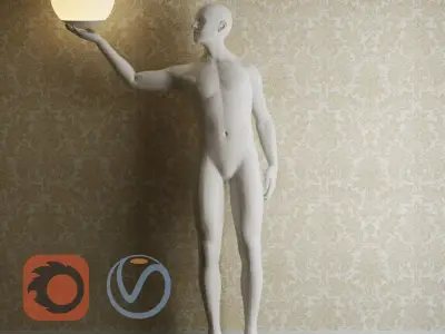 Human luminaire  3D model