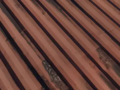 Rust Streaked Corrugated Container Texture