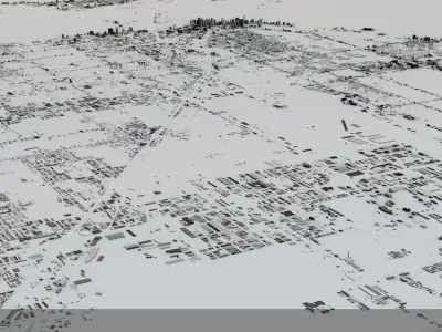 Miami Streets and Buildings 3D model