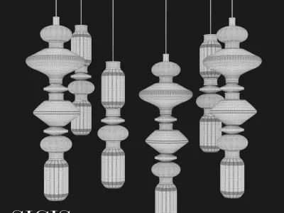 BALLET CEILING LAMP 3D model
