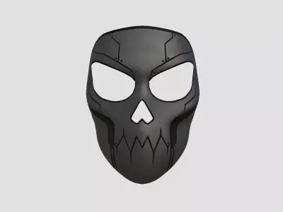 Scifi Skull Mask A01 - Fantasy Character Design Low-poly 3D model