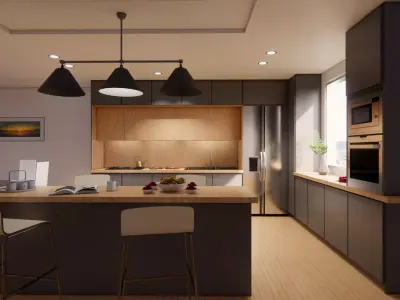 just modern kitchen 3D model