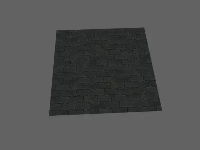 paving stone ground Free low-poly 3D model
