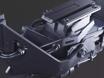 SciFi Ship - Hard Surface Model 3D model