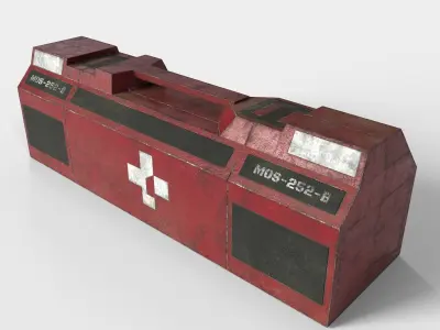 Sci-fi Medic Box Low-poly 3D model