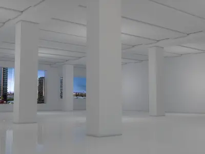 Sci Fi Room Low-poly 3D model 8