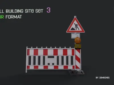 Small Building Site Set 3 in PBR format Low-poly 3D model