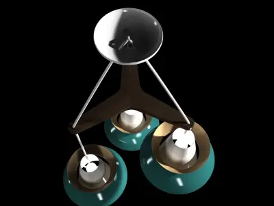 Astron Tri Mid-Century Chandelier  Rejuvenation 3D model