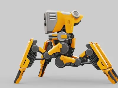 DROID BATTLE ECHO rigged 3D model