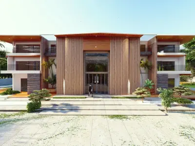 An on scale model for a modern villa design Architecture 3D model