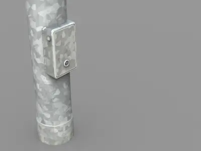 LED Street Lamp Low-poly 3D model