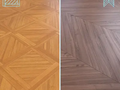 Parquet - Laminate - Wooden floor 2 in 1 Low-poly 3D model 16