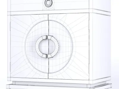 DISK Yellow 2-door sideboard KARE DESIGN 3D model