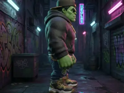 Urban Hulk Deluxe Edition 3D Figure Street Style 3D print model